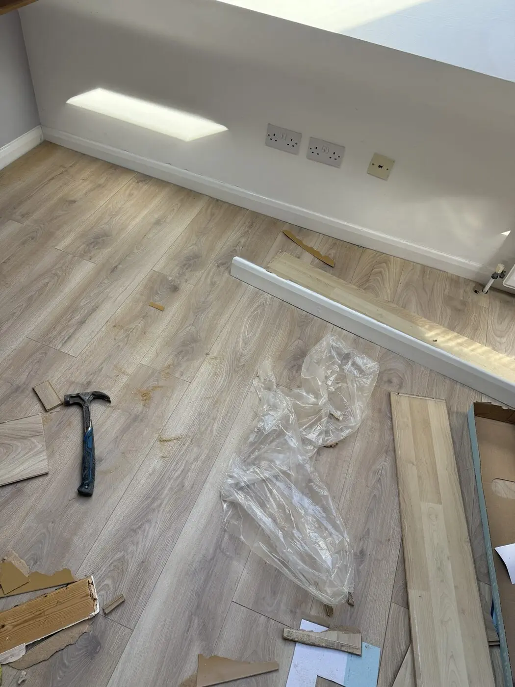 New laminate flooring fitted in a Newcastle property